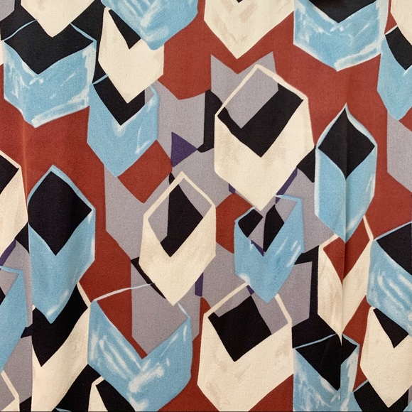 Diane Von Furstenberg Silk Geo Print Dress - Picture 3 of 6